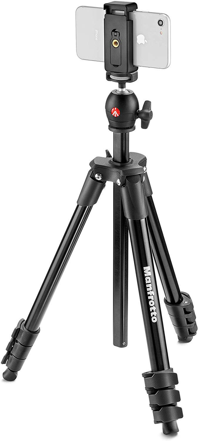 Manfrotto MKSCOMPACTLTBK Smart Aluminum Tripod